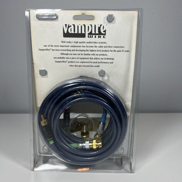 Vampire Wire RCA Component - BNC 75 Ohm Gold Plated Connectors 3 Meter- Open Box - Picture 6 of 6